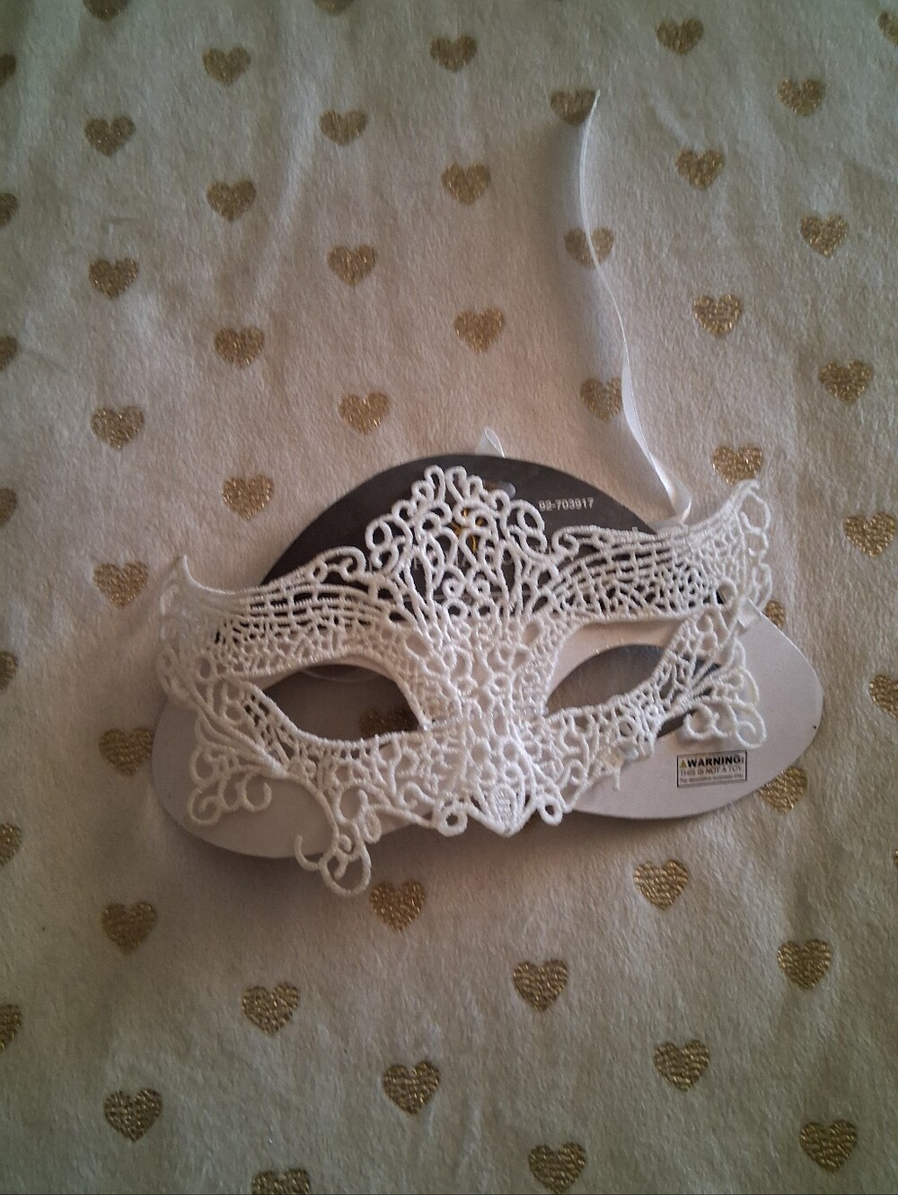 ✂️ *NWT* Momentum Brands White Lace Venetian Style Masquerade Mask